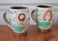 Mugs by Bread and Butter Pottery; image copyright Erin Torrance